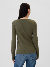 Базовый лонгслив GAP 1159843237 (Зеленый S)