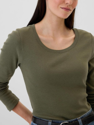 Базовый лонгслив GAP 1159843237 (Зеленый S)