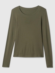 Базовый лонгслив GAP 1159843237 (Зеленый S)