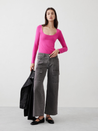 Женский лонгслив Banana Republic 1159843637 (Розовый M)
