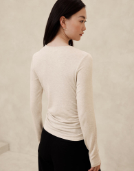 Женский лонгслив Banana Republic 1159843797 (Молочный XXL)