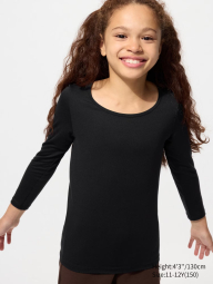 Детский лонгслив UNIQLO HEATTECH 1159844056 (Черный 135-145)