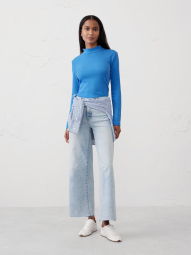 Женский лонгслив в рубчик Banana Republic 1159844334 (Синий L)