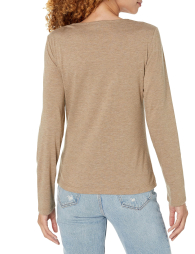 Женский лонгслив Tommy Hilfiger с декоративным узлом 1159845337 (Коричневый XL)