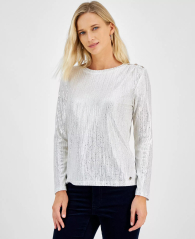 Женский лонгслив Tommy Hilfiger 1159845655 (Серый XL)