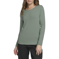 Женский лонгслив Tommy Hilfiger в рубчик 1159845668 (Зеленый XL)