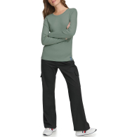 Женский лонгслив Tommy Hilfiger в рубчик 1159845668 (Зеленый XL)