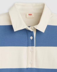 Женский лонгслив-поло Levi's в полоску 1159845686 (Голубой XL)