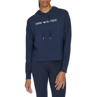 Женский лонгслив с капюшоном Tommy Hilfiger 1159845692 (Синий S)