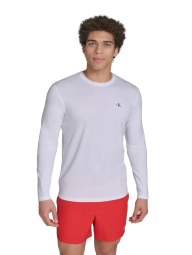 Мужской лонгслив-рашгард Calvin Klein с защитой от солнца UPF 40 1159845744 (Белый XXL)