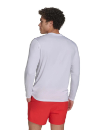 Мужской лонгслив-рашгард Calvin Klein с защитой от солнца UPF 40 1159845744 (Белый XXL)
