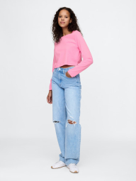 Укороченный лонгслив GAP 1159845883 (Розовый L)