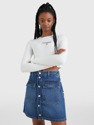 Женский укороченный лонгслив Tommy Hilfiger 1159846117 (Белый XL)