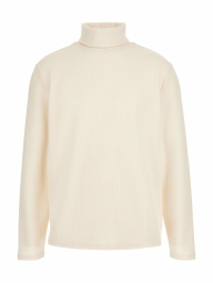 Чоловічий лонгслів GUESS водолазка в рубчик 1159846585 (Молочний M)