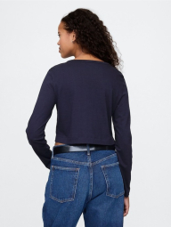 Укороченный лонгслив GAP 1159846941 (Синий M)