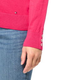 Жіночий лонгслів Tommy Hilfiger водолазка 1159846954 (Рожевий XXL)