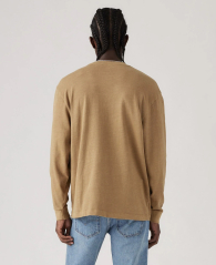 Чоловічий лонгслів Levi's з логотипом 1159847592 (Коричневий XXL)