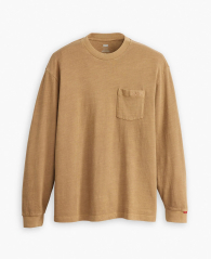 Чоловічий лонгслів Levi's з логотипом 1159847592 (Коричневий XXL)