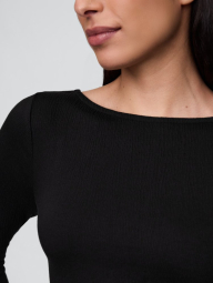 Женский лонгслив GAP с вырезом на спинке 1159848189 (Черный M)