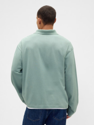 Мужской лонгслив-поло GAP 1159848044 (Зеленый M)