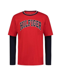 Детский лонгслив Tommy Hilfiger с логотипом 1159849145 (Красный M)