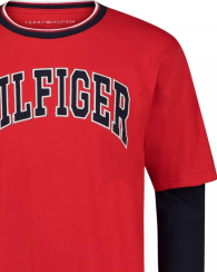 Детский лонгслив Tommy Hilfiger с логотипом 1159849145 (Красный M)