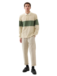 Мужской лонгслив-поло GAP 1159849320 (Бежевый XXL)