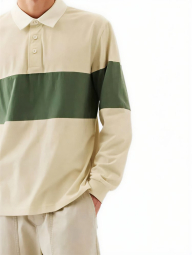 Мужской лонгслив-поло GAP 1159849320 (Бежевый XXL)