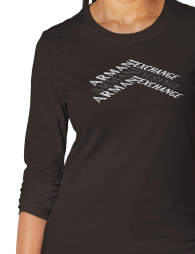 Базовий лонгслів Armani Exchange з логотипом 1159849560 (Чорний XS)