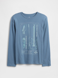 Детский лонгслив GAP логотипом 1159850276 (Синий L) на рост 140 см