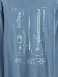 Детский лонгслив GAP логотипом 1159850276 (Синий L) на рост 140 см