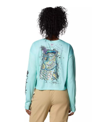 Женский лонгслив Columbia с защитой UPF 40 и влагоотводящей способностью 1159852142 (Бирюзовый M)