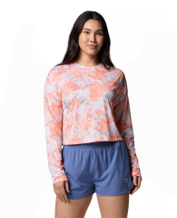 Женский лонгслив Columbia с защитой UPF 40 и влагоотводящей способностью 1159852763 (Оранжевый XL)