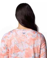 Женский лонгслив Columbia с защитой UPF 40 и влагоотводящей способностью 1159852763 (Оранжевый XL)