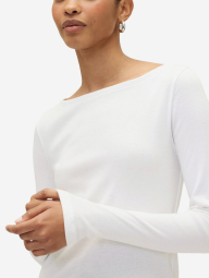 Базовый лонгслив GAP 1159854861 (Белый S)