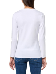 Женский лонгслив Armani Exchange с логотипом из страз 1159854993 (Белый S)