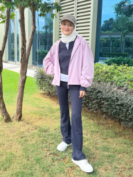 Женский укороченный лонгслив с технологией AIRism Uniqlo на полумолнии 1159855021 (Синий XL)