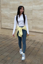 Женский укороченный лонгслив с технологией AIRism Uniqlo на полумолнии 1159855324 (Белый XS)