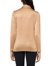 Женский лонгслив с блестящей нитью Tommy Hilfiger 1159855713 (Бежевый XS)