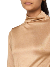 Женский лонгслив с блестящей нитью Tommy Hilfiger 1159855713 (Бежевый XS)