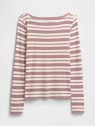 Женский лонгслив GAP в полоску 1159856457 (Молочный L)