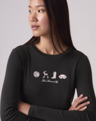 Женский лонгслив Levi's с принтом 1159856495 (Серый XS)