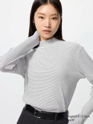 Женский лонгслив UNIQLO водолазка 1159857184 (Белый S)