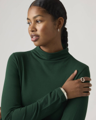 Женский лонгслив Levi's со сборками 1159857489 (Зеленый M)