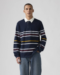 Мужской лонгслив-поло Levi's 1159857840 (Синий M)