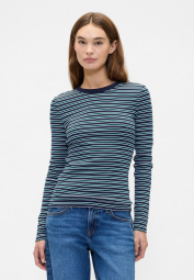 Лонгслив GAP в рубчик 1159857935 (Синий/Зеленый L)