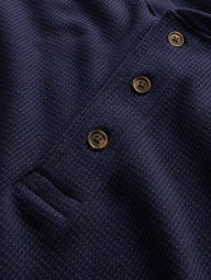 Мужской лонгслив GAP из вафельной ткани 1159857994 (Синий XL)