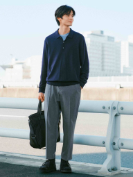 Однотонний лонгслів UNIQLO 1159858335 (Блакитний M)