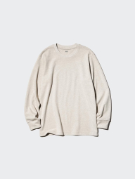 Однотонный лонгслив UNIQLO 1159858340 (Бежевый S)