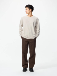 Однотонний лонгслів UNIQLO 1159858340 (Бежевий S)